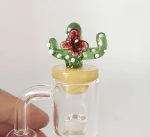 Dab art glass cactus carb cap