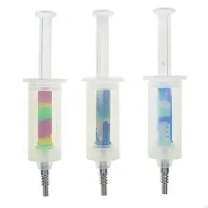 Syringe style nectar collector kit dab set 10mm titanium nail