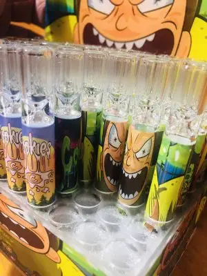 Rick and morty glass one hitter pipe