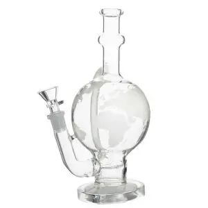 25cm The globe frosted glass handmade waterpipe