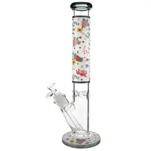 Cupid love 7mm thick glass 39cm ice catcher straight waterpipe