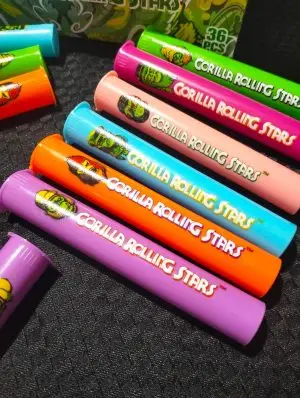 Gorilla stars Doob tube roll up joint storage container