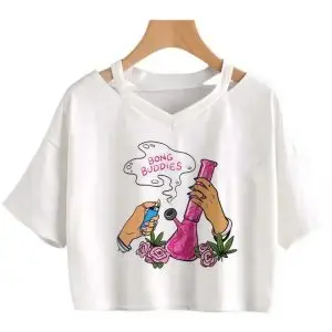 Ladies 420 print shirt sz XL