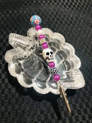 Vintage glass dish and clip set