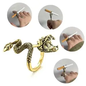 Gold dragon cigarette holder roach clip