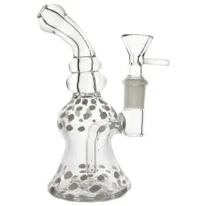 16 cm Bubbly polka dot glass waterpipe