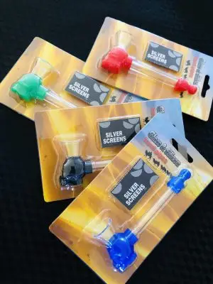 10cm silicone and glass skull pipe