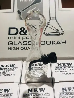 D & k portable glass water pipe 10cm