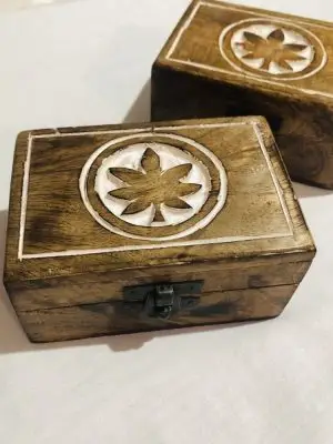 Wooden stash box 11cm X 8 cm