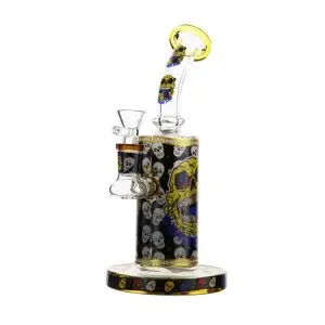 25cm Monster skulls glass waterpipe dab rig