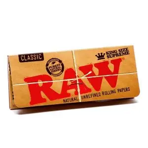 Raw classic 1 1\4 size rolling paper unrefined
