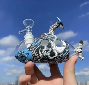 Silicone and glass Waterpipe – 7cm submarine
