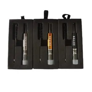 Gift boxed Retractable glass Metal piston pipe black