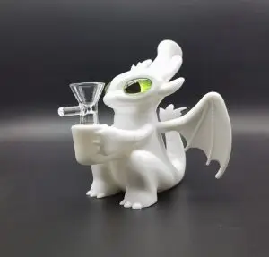 Silicone white dragon Waterpipe –12 cm