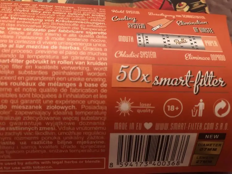 Rolls 69 smart filter 7mm short version cooling filter tips 50 pack - Image 2