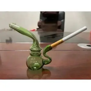 Green glass Mini glass bubbler