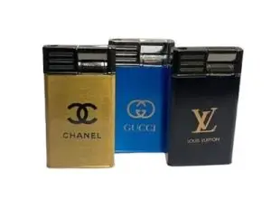 Designer logo metal Jet lighter Refillable Gucci