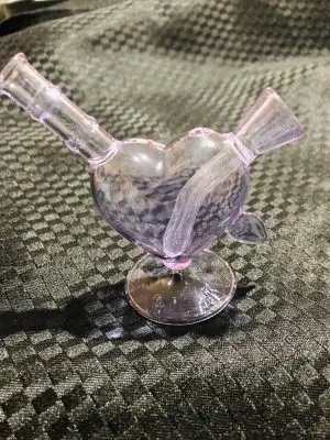 Purple heart Mini glass bubbler