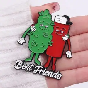 420 friendship brooch pin metal gift