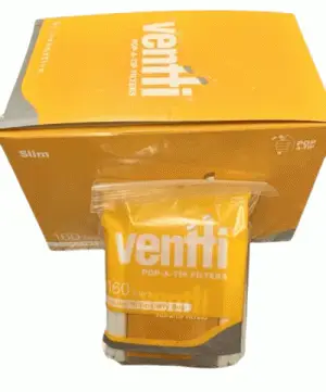 Ventti yellow slim pop filters 160 pce