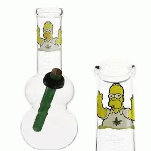 Bonza homer Simpson print glass 20cm waterpipe