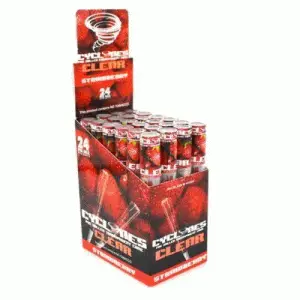Cyclone Clear Cones strawberry pre rolls