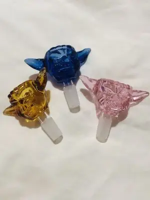 1 x Oz Glass 14mm blue Yoda Cone Piece Bowl