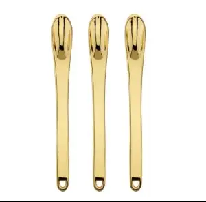 Snuff spoon gold tone 4cm