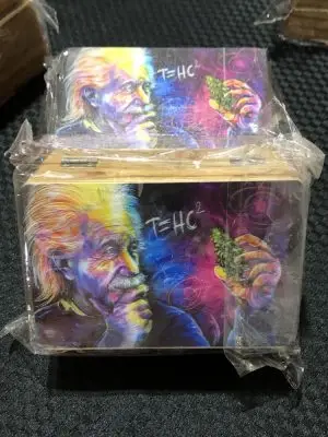 Thc rolling stash smell proof box wooden