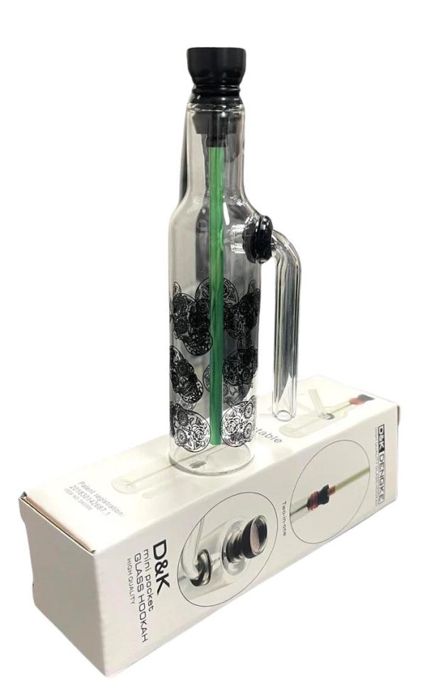 D & K Mini glass waterpipe 12cm convertible