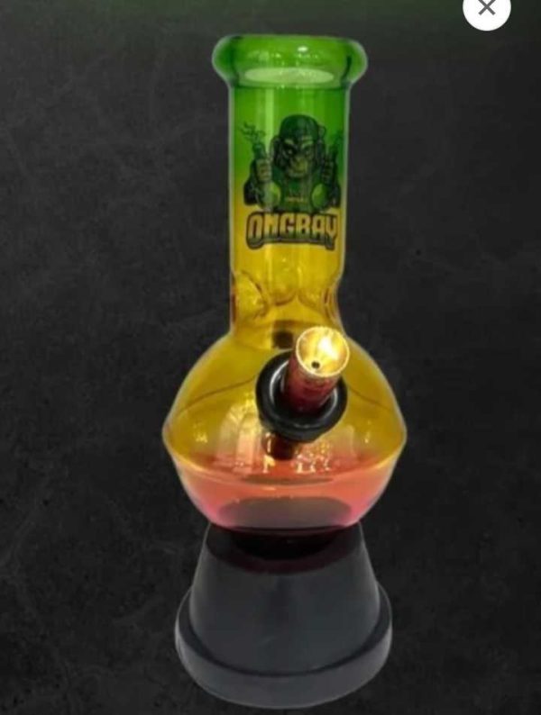 Ongbay pyrex glass water pipe rainbow 23cm