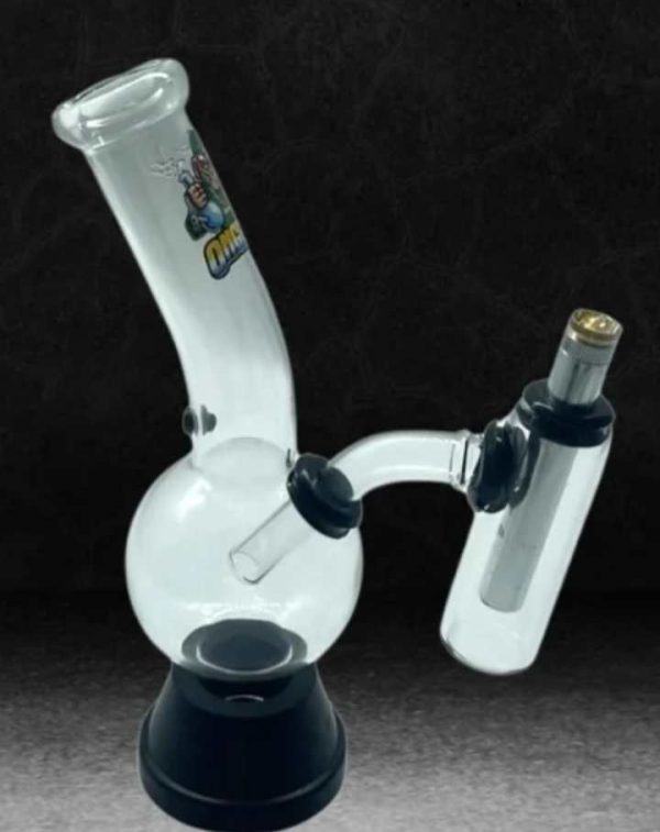 Ongbay pyrex glass water pipe double chamber 20cm