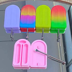 Silicone icecream storage container with spoon